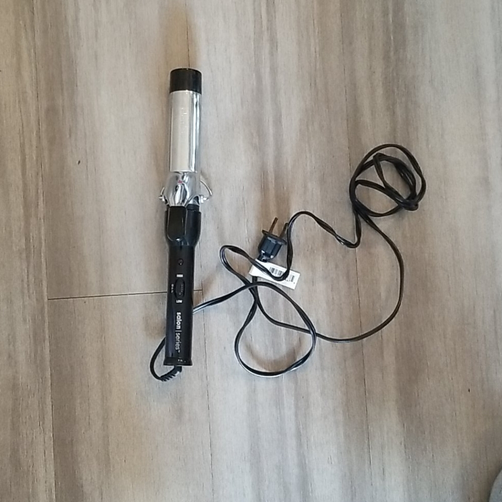 Salon Series Black And Chrome Hair Curler